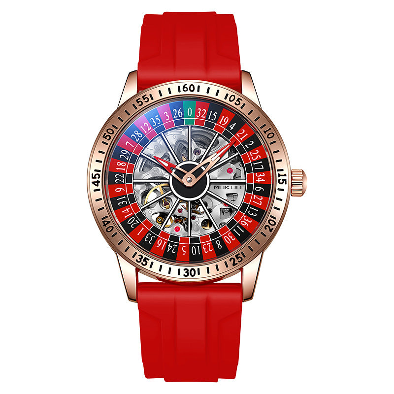 Authentic Export Wooden Wide Gamble Plate Men's Fully Automatic Mechanical Watch Waterproof Luminous Fashion Trendy Wristwatch - FITzzE