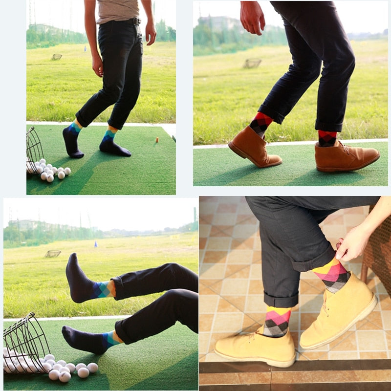 standard increase  casual cotton socks high quality delivery men socks, colorful socks (10 pairs / batch) No Box - FITzzE