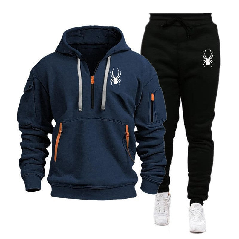 European & American Men’s Printed Sports Hoodie Set – Casual Hooded Suit by Fitzze Brand eprolo