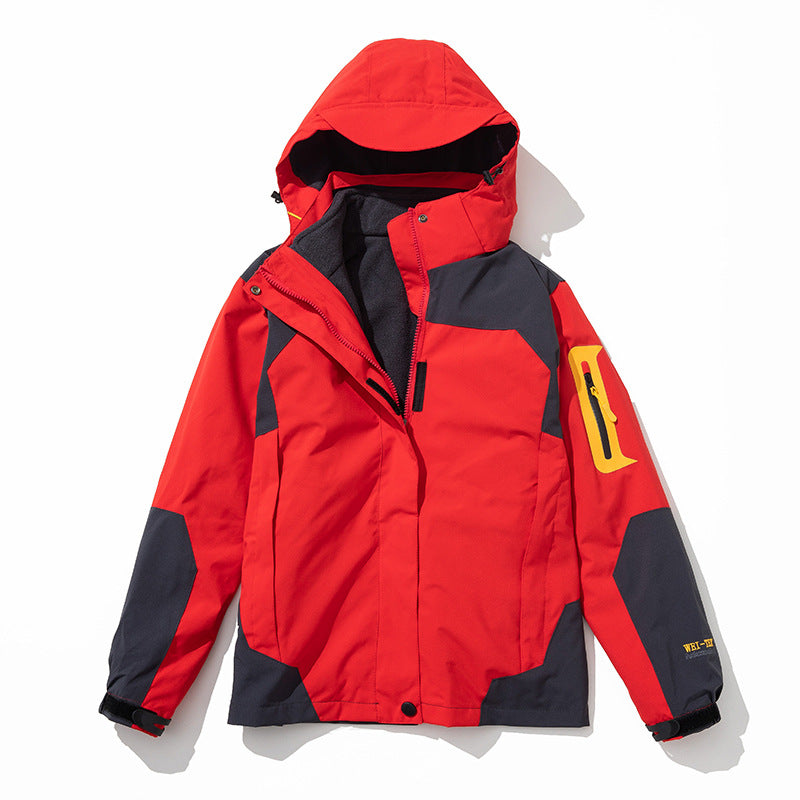 Stormtrooper outdoor three in one detachable autumn and winter fleece warm hiking suit windproof and breathable jacket - FITzzE