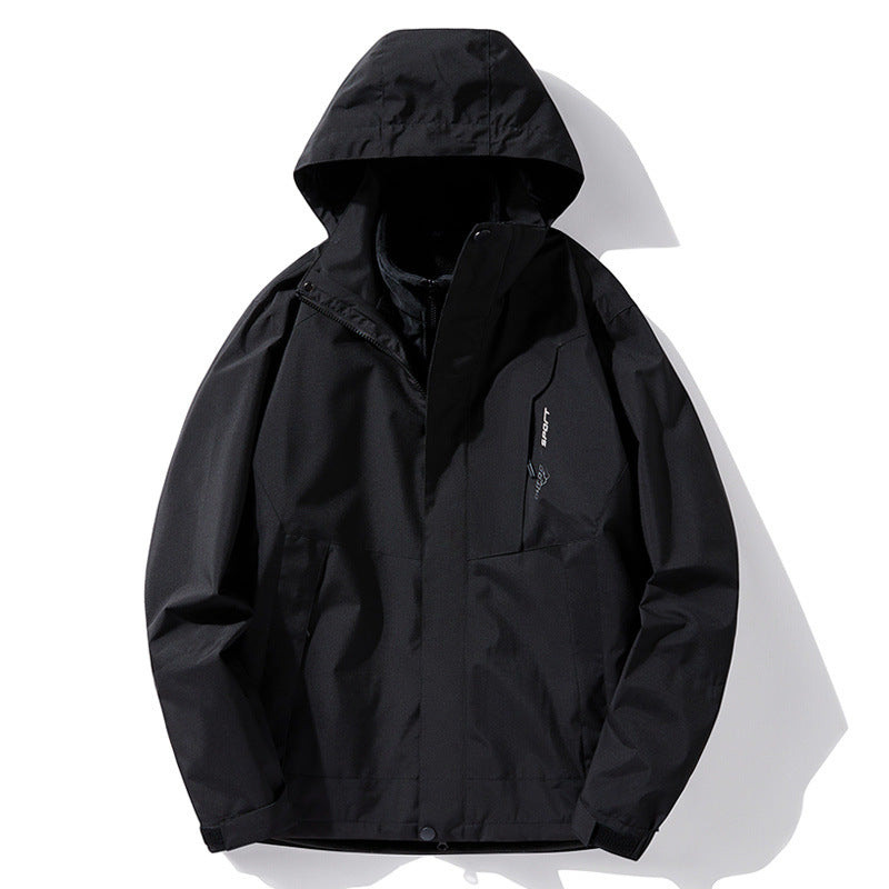 Autumn and winter hooded outdoor assault suit, couple's three in one assault suit, mountain climbing suit, windproof and waterproof assault suit - FITzzE