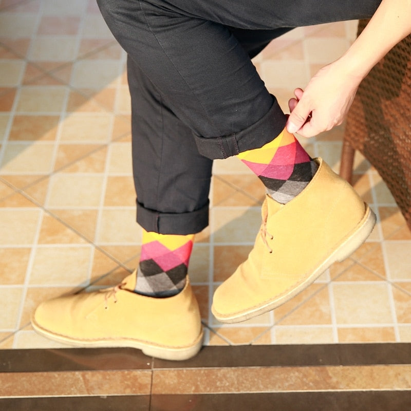 standard increase  casual cotton socks high quality delivery men socks, colorful socks (10 pairs / batch) No Box - FITzzE
