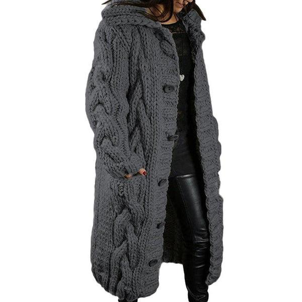 Cardigan oversized sweater jacket fashion Amazon sweater cross-border women's knitted sweater - FITzzE
