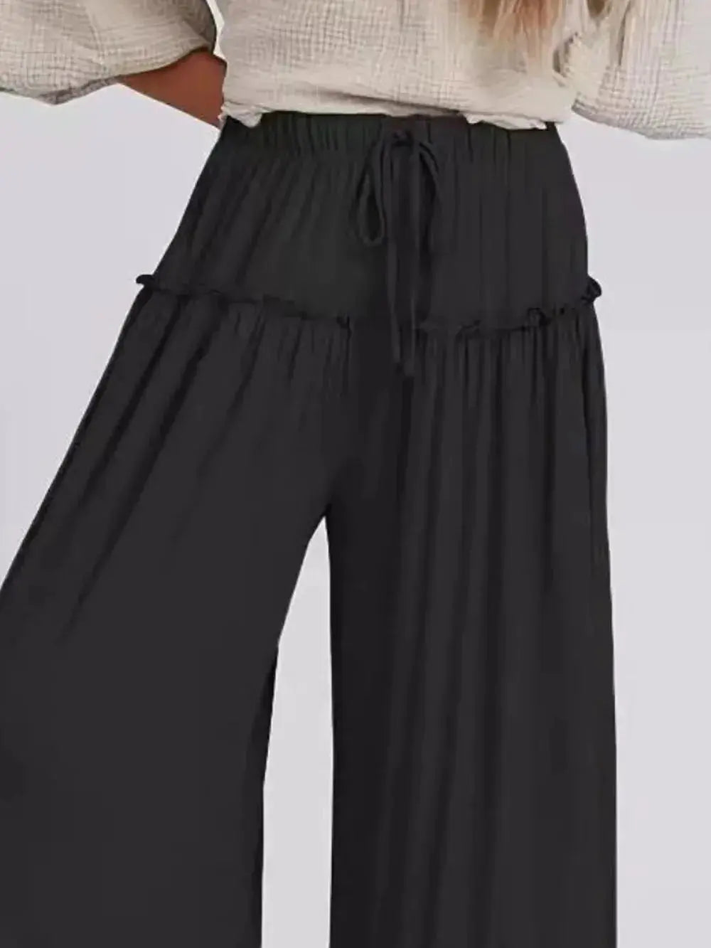 Casual pants for women with drawstring and wide leg pants for women - FITzzE rghbeu-b4.myshopify.com Casual pants for women with drawstring and wide leg pants for women