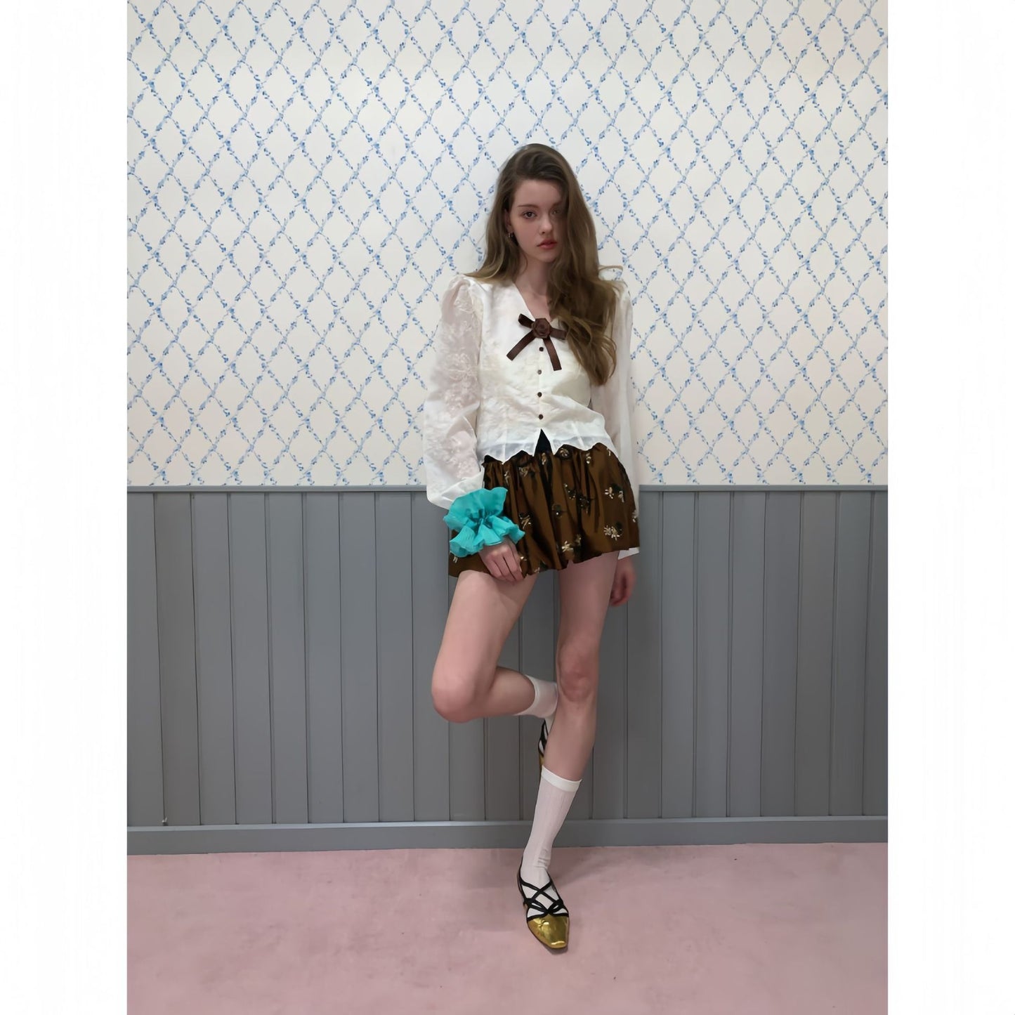 Chic Embroidered Bow Blouse - FITzzE rghbeu-b4.myshopify.com Chic Embroidered Bow Blouse