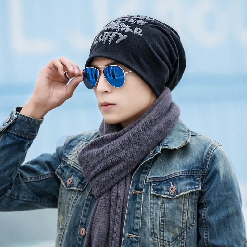 Autumn and Winter Hip Hop Hip Hop Hip Hop Hop Pullover Headcap Haizhu King foam Printed Knit Hat for Men and Women - FITzzE
