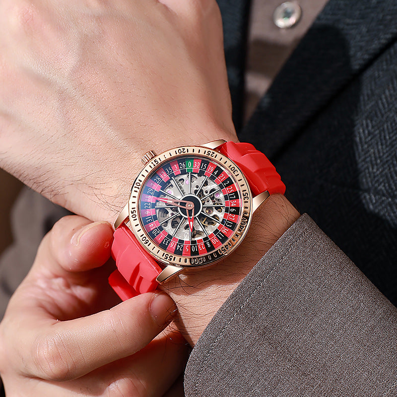 Authentic Export Wooden Wide Gamble Plate Men's Fully Automatic Mechanical Watch Waterproof Luminous Fashion Trendy Wristwatch - FITzzE