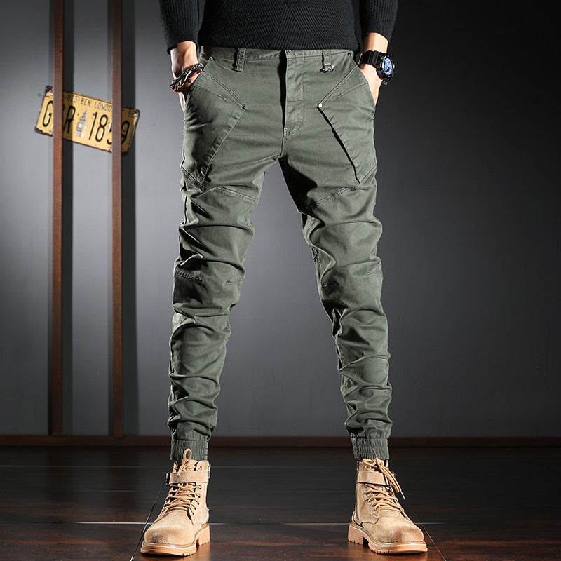FITzzE Designer Men’s Spliced Patchwork Jeans – High-Quality Casual Cargo Pants & Streetwear Joggers eprolo