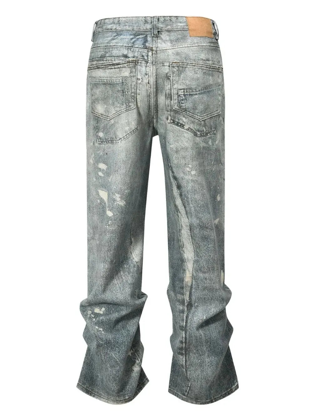 Men’s Washed Printed Straight Jeans – Stylish Casual Denim with a Modern Streetwear Edge eprolo
