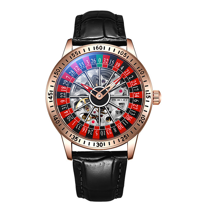 Authentic Export Wooden Wide Gamble Plate Men's Fully Automatic Mechanical Watch Waterproof Luminous Fashion Trendy Wristwatch - FITzzE