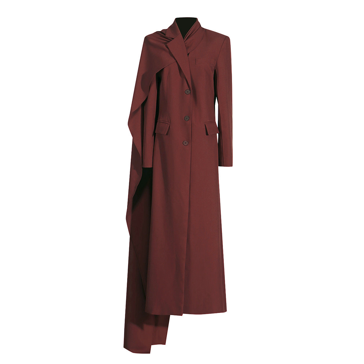Autumn Elegant Slim Fit Lapel Windbreaker – Long Solid Color Casual Coat for Women eprolo