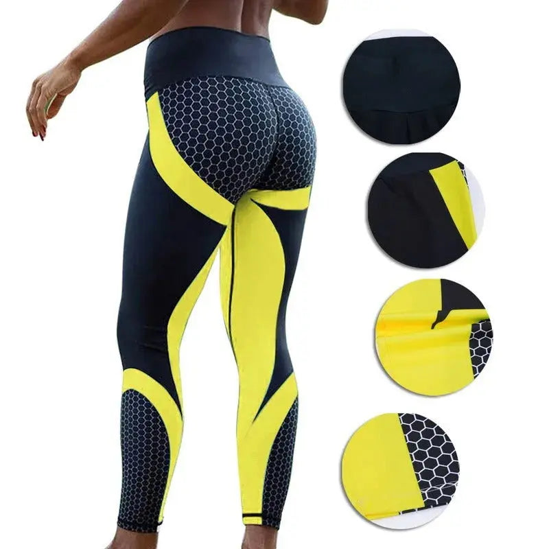 Digital Printed High Waist Yoga Pants | Hip Lifting Leggings | Fitzze eprolo
