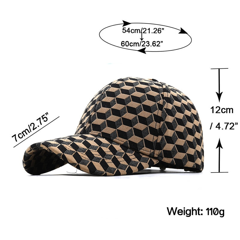 New Summer Women Stylish Caps Luxury Brand Baseball Cap For Men 3D British Plaid Elastic Dad Hat Casquette Femmes - FITzzE