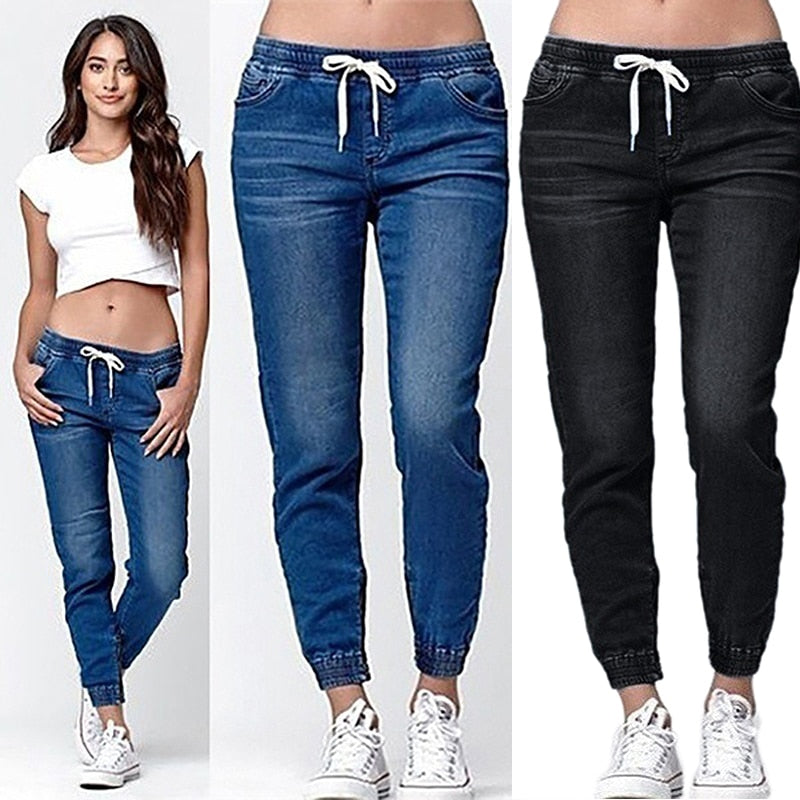 Autumn Pencil Pants Vintage High Waist Jeans New Womens Pants Full Length Pants Loose Ccowboy Pants Plus Size 5XL 6XL - FITzzE