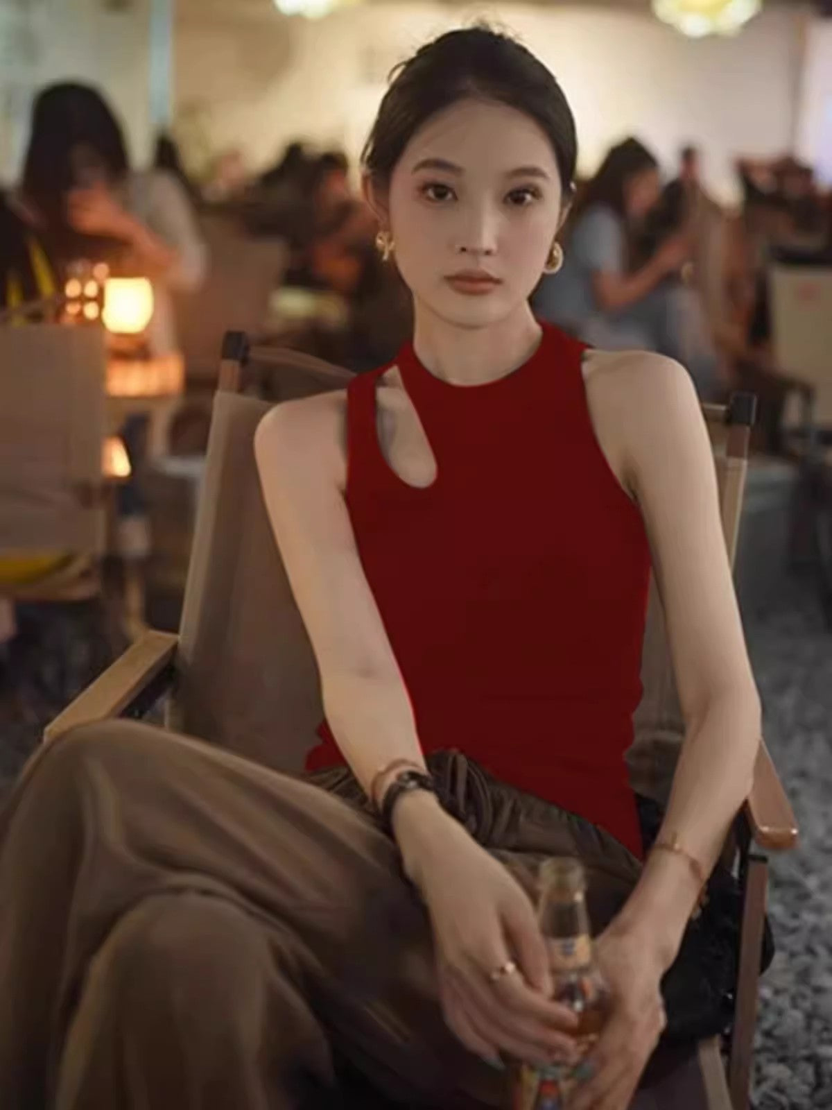 Elegant Wine Red Vest  Women - FITzzE rghbeu-b4.myshopify.com Elegant Wine Red Vest  Women