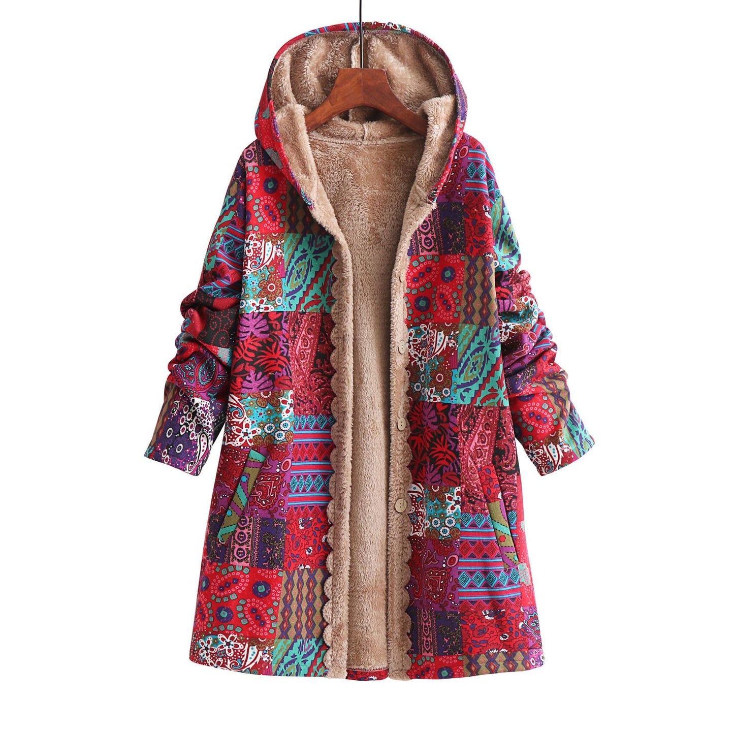 Fashionable Printed Fleece Hoodie Sweatshirt for Women | Fitzze eprolo