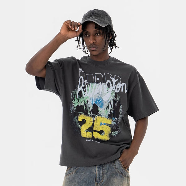 Digital Print Casual Short Sleeve T-Shirt for Men - FITzzE