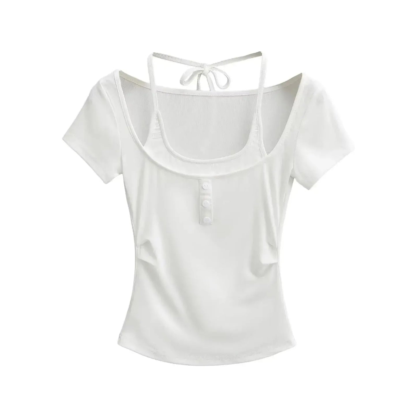 Fake two short sleeved T-shirts for women - FITzzE rghbeu-b4.myshopify.com Fake two short sleeved T-shirts for women