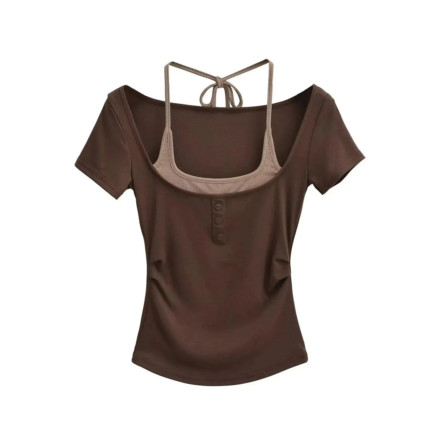 Fake two short sleeved T-shirts for women - FITzzE rghbeu-b4.myshopify.com Fake two short sleeved T-shirts for women