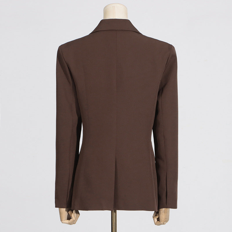 Fashionable and personalized lace up waist cinching hollow out small suit - FITzzE rghbeu-b4.myshopify.com Fashionable and personalized lace up waist cinching hollow out small suit