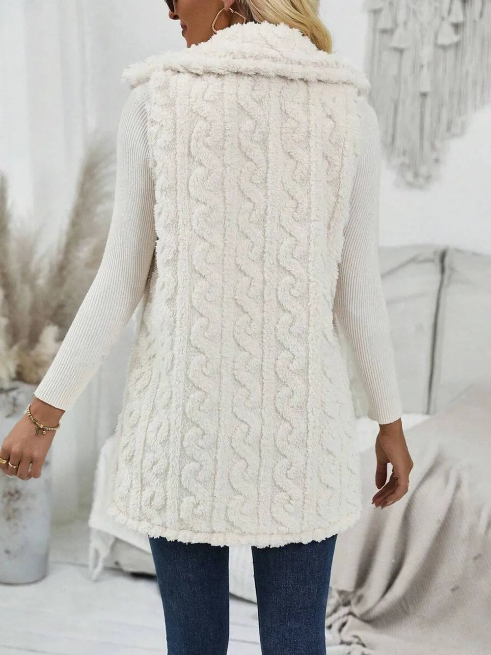 Fuzzy Button Up Vest Coat - FITzzE rghbeu-b4.myshopify.com Fuzzy Button Up Vest Coat