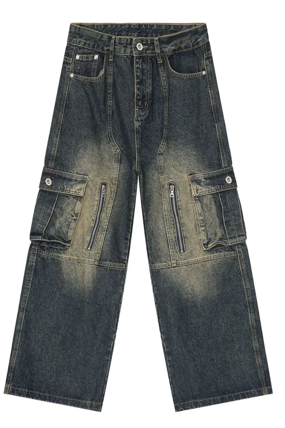 Mid Rise Jeans with Cargo Pockets - FITzzE rghbeu-b4.myshopify.com Mid Rise Jeans with Cargo Pockets