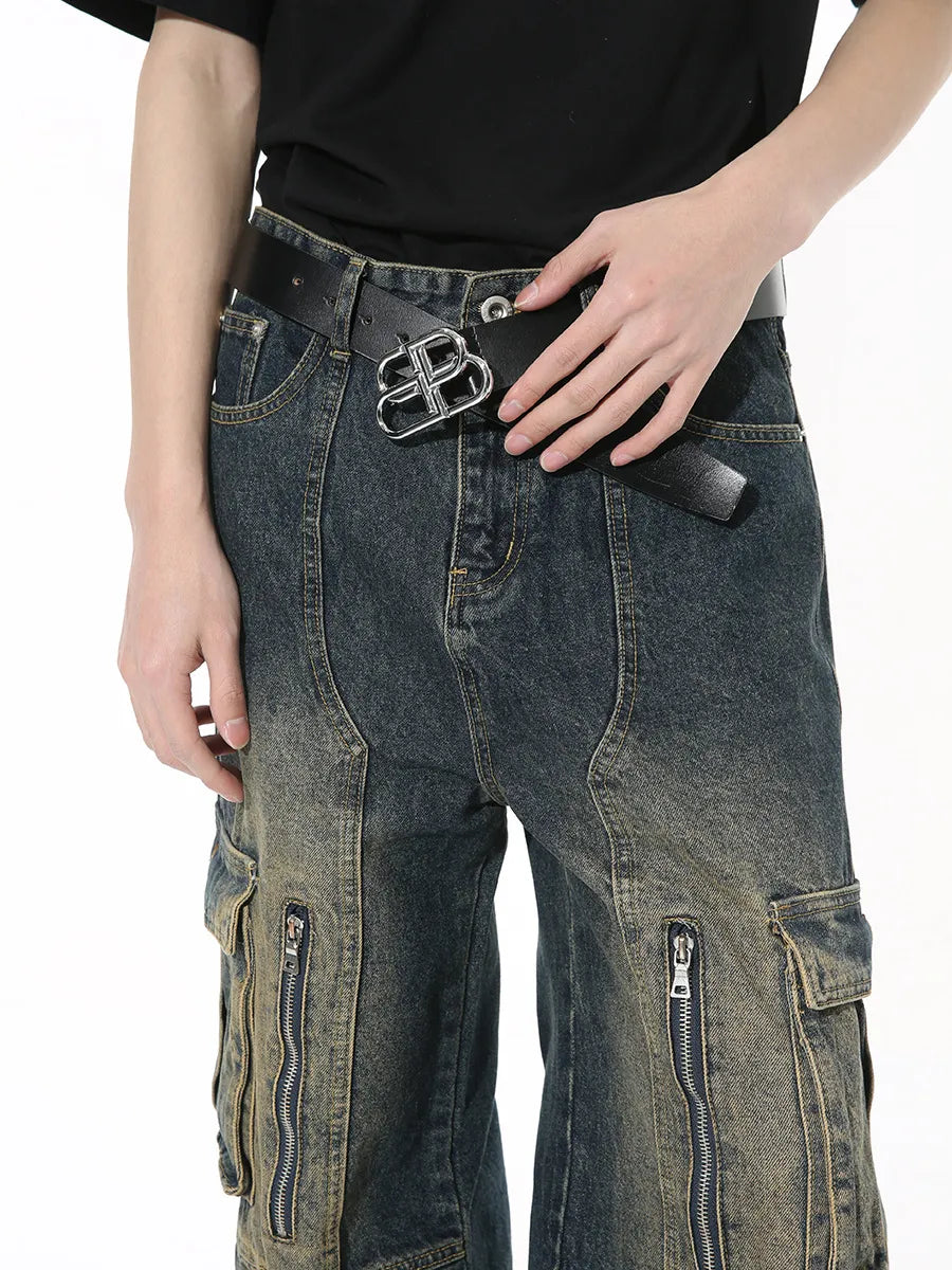 Mid Rise Jeans with Cargo Pockets - FITzzE rghbeu-b4.myshopify.com Mid Rise Jeans with Cargo Pockets