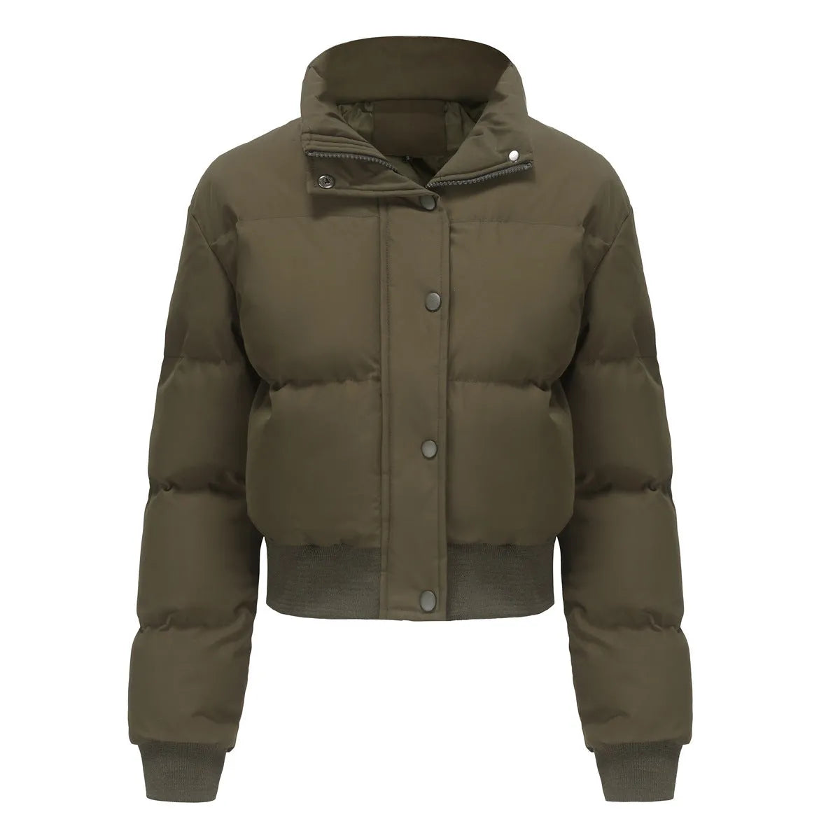 Short Cotton Jacket for Women – Loose, Warm, Long-Sleeve High Neck Casual Outerwear eprolo rghbeu-b4.myshopify.com Short Cotton Jacket for Women – Loose, Warm, Long-Sleeve High Neck Casual Outerwear
