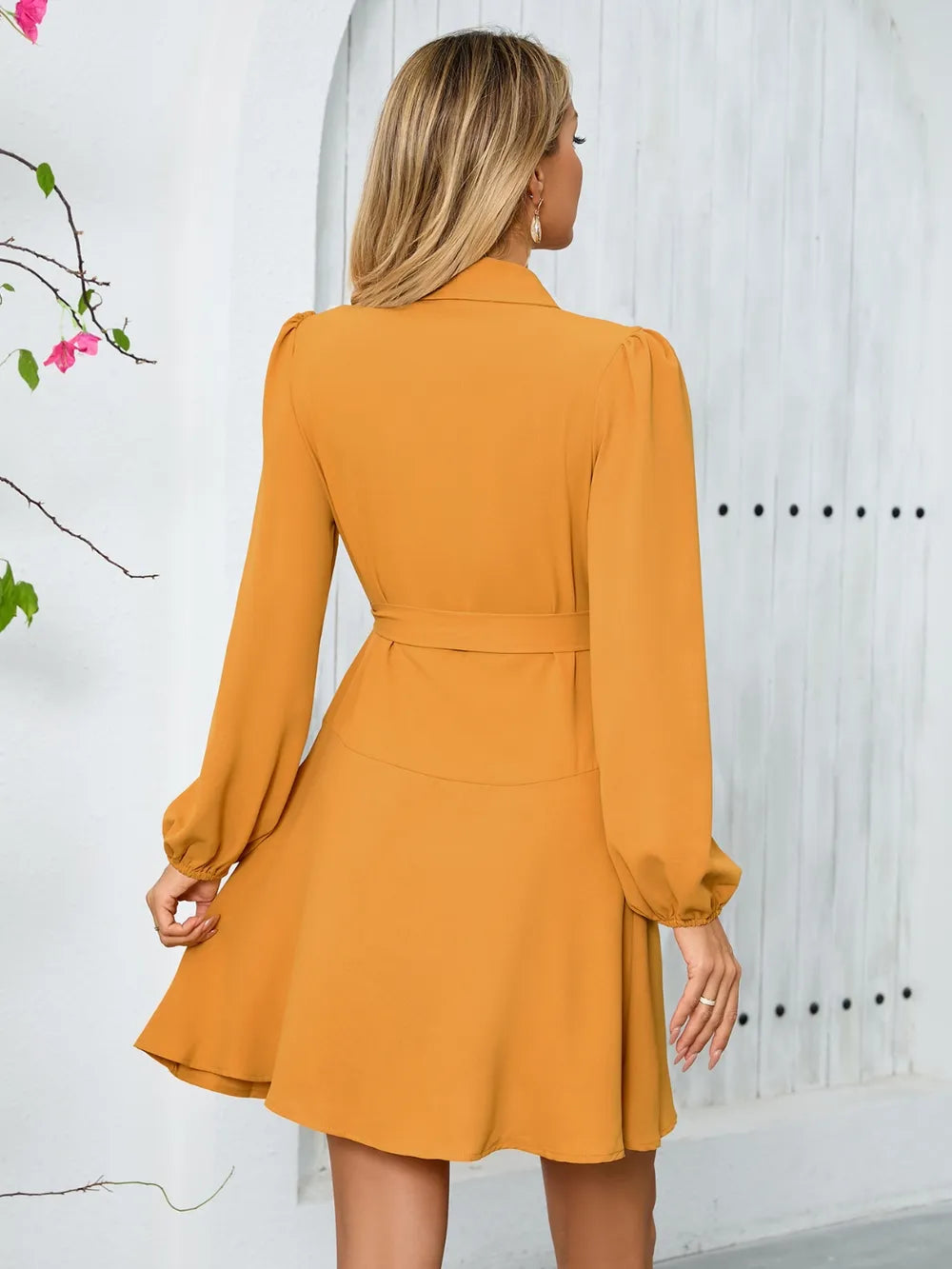 Surplice Tie Waist Long Sleeve Mini Dress | Fitzze eprolo rghbeu-b4.myshopify.com Surplice Tie Waist Long Sleeve Mini Dress | Fitzze