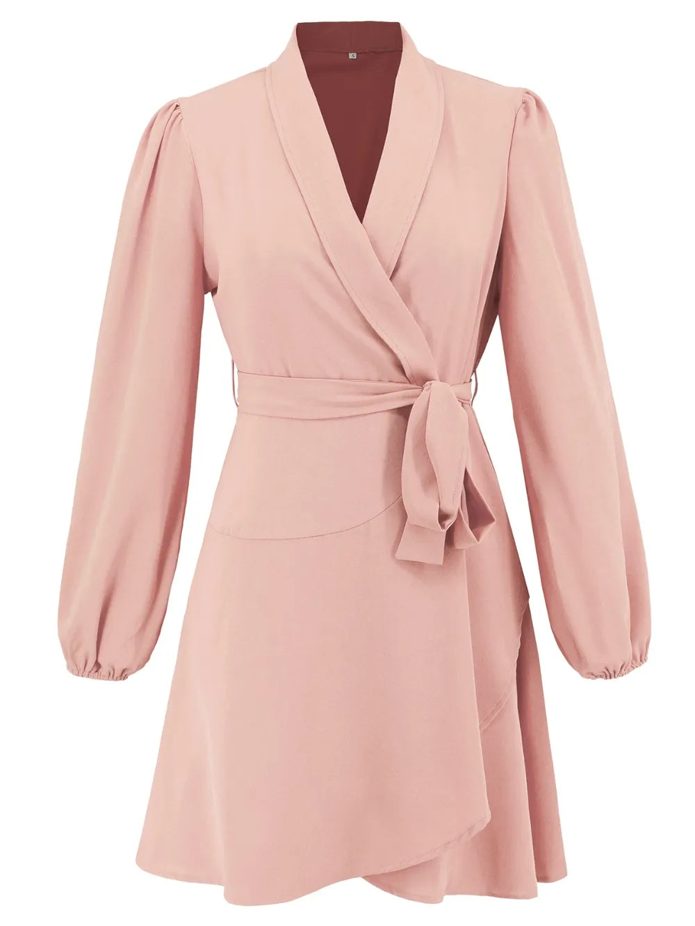 Surplice Tie Waist Long Sleeve Mini Dress | Fitzze eprolo rghbeu-b4.myshopify.com Surplice Tie Waist Long Sleeve Mini Dress | Fitzze