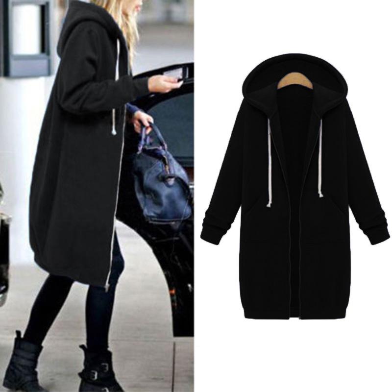 Women Long Coat Autumn Winter Hooded Jacket Female Sweater Ladies Cardigans - FITzzE rghbeu-b4.myshopify.com Women Long Coat Autumn Winter Hooded Jacket Female Sweater Ladies Cardigans