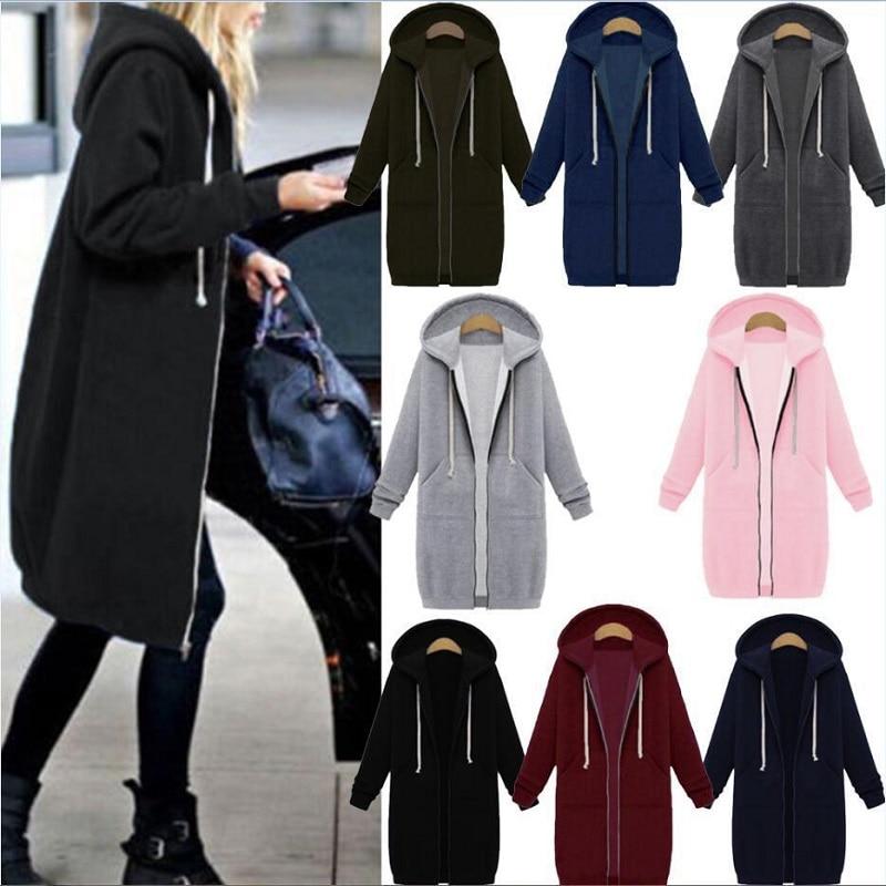 Women Long Coat Autumn Winter Hooded Jacket Female Sweater Ladies Cardigans - FITzzE rghbeu-b4.myshopify.com Women Long Coat Autumn Winter Hooded Jacket Female Sweater Ladies Cardigans