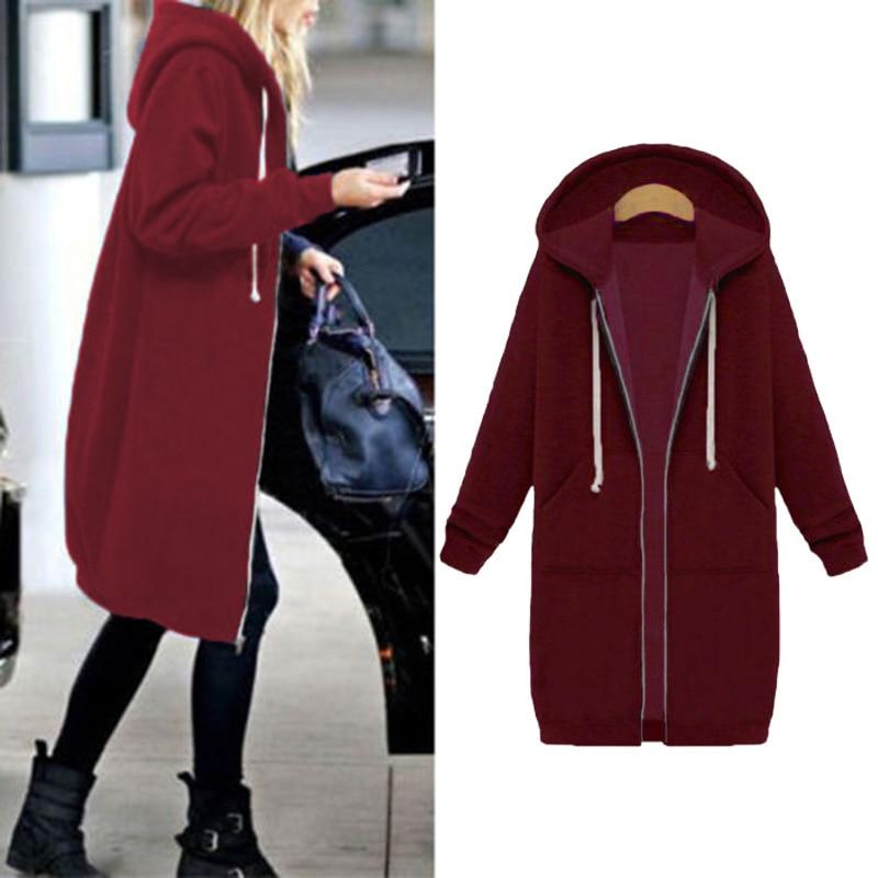 Women Long Coat Autumn Winter Hooded Jacket Female Sweater Ladies Cardigans - FITzzE rghbeu-b4.myshopify.com Women Long Coat Autumn Winter Hooded Jacket Female Sweater Ladies Cardigans