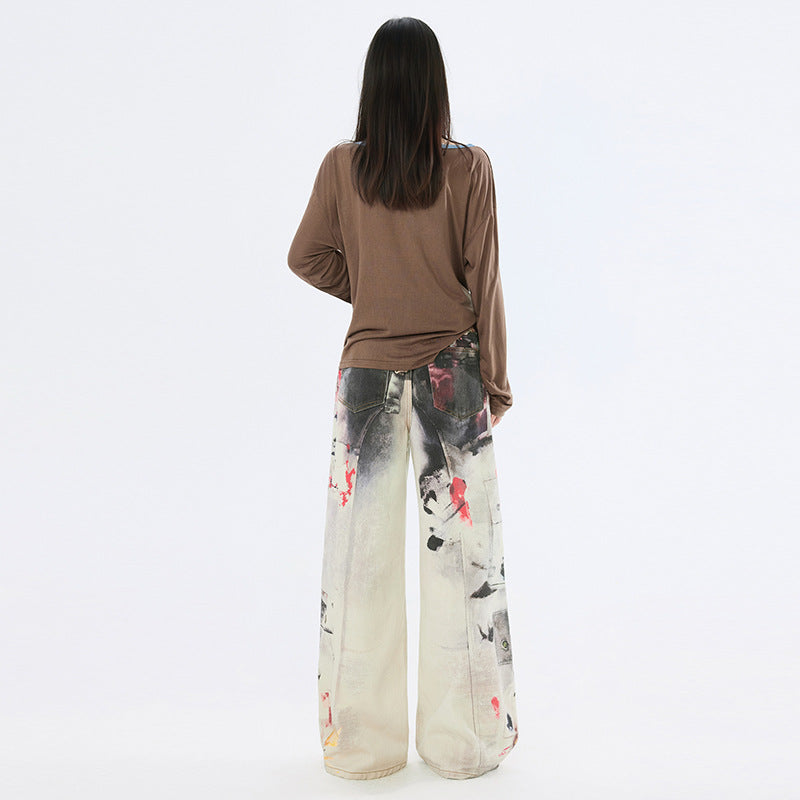 Women's Denim Pants Design Punk Floor-Length Trousers for Men and Women - FITzzE rghbeu-b4.myshopify.com Women's Denim Pants Design Punk Floor-Length Trousers for Men and Women