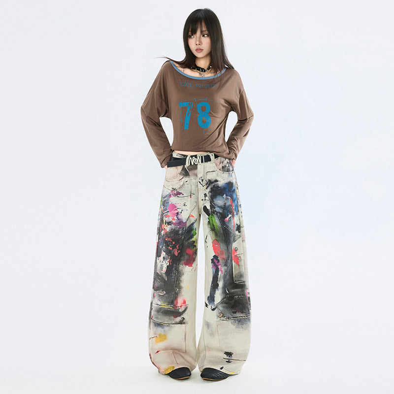 Women's Denim Pants Design Punk Floor-Length Trousers for Men and Women - FITzzE rghbeu-b4.myshopify.com Women's Denim Pants Design Punk Floor-Length Trousers for Men and Women