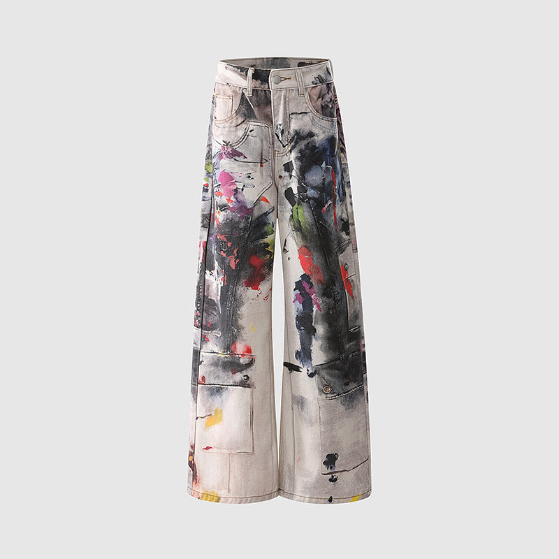 Women's Denim Pants Design Punk Floor-Length Trousers for Men and Women - FITzzE rghbeu-b4.myshopify.com Women's Denim Pants Design Punk Floor-Length Trousers for Men and Women