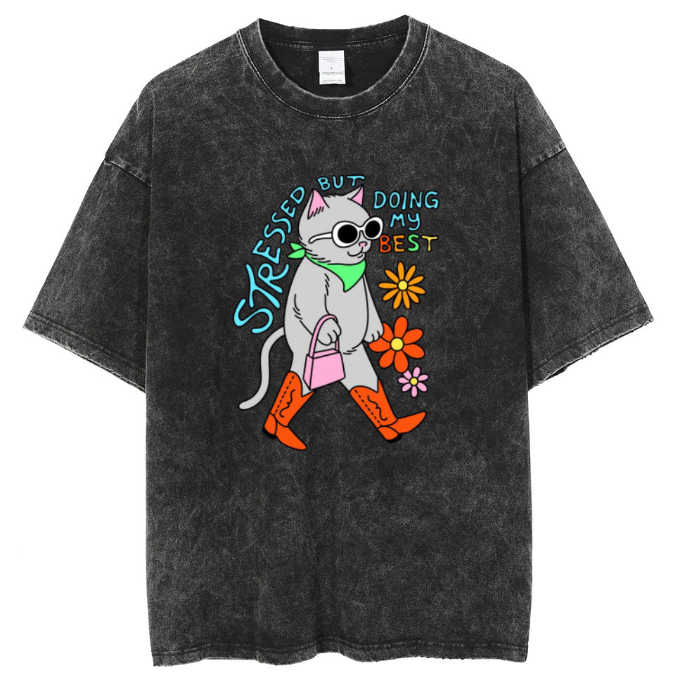 Y2k Anime Washed T-shirts For Men Short Tshirts for Adult Wo - FITzzE rghbeu-b4.myshopify.com Y2k Anime Washed T-shirts For Men Short Tshirts for Adult Wo