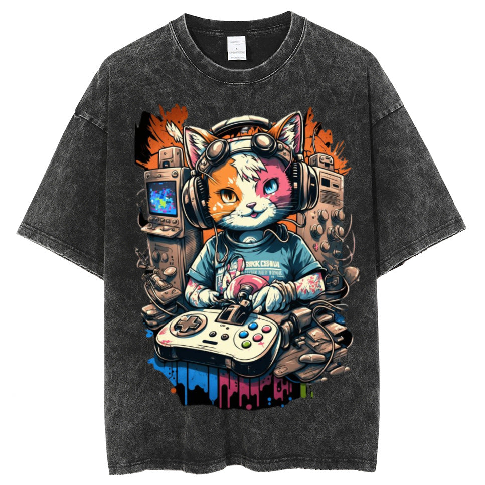 Y2k Anime Washed T-shirts For Men Short Tshirts for Adult Wo - FITzzE rghbeu-b4.myshopify.com Y2k Anime Washed T-shirts For Men Short Tshirts for Adult Wo