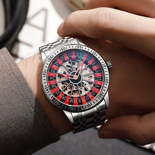 Authentic Export Wooden Wide Gamble Plate Men's Fully Automatic Mechanical Watch Waterproof Luminous Fashion Trendy Wristwatch - FITzzE