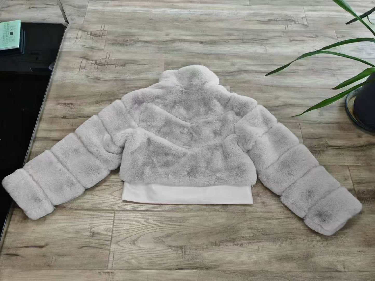 European and American jacket short style stand up collar spliced long sleeved jacket women's clothing - FITzzE