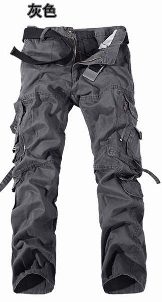 Military Tactical pants men Multi-pocket washed overalls men loose cotton pants male cargo pants for men trousers,size 28-42 - FITzzE