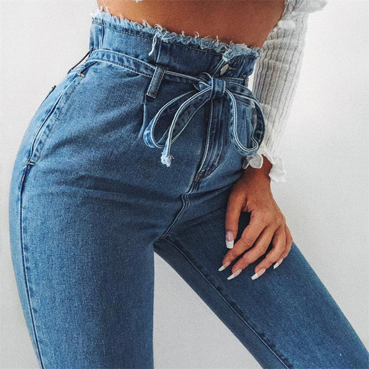 Women High Waist Jeans Sexy Jeans Harem Pants High Streetwear Stretch Pants Black Jeans Women - FITzzE