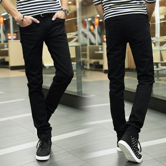 Men's Harem Jeans Fashion Men Washed Feet Shinny Denim Pants Hip Hop Sportswear Elastic Waist Pants - FITzzE