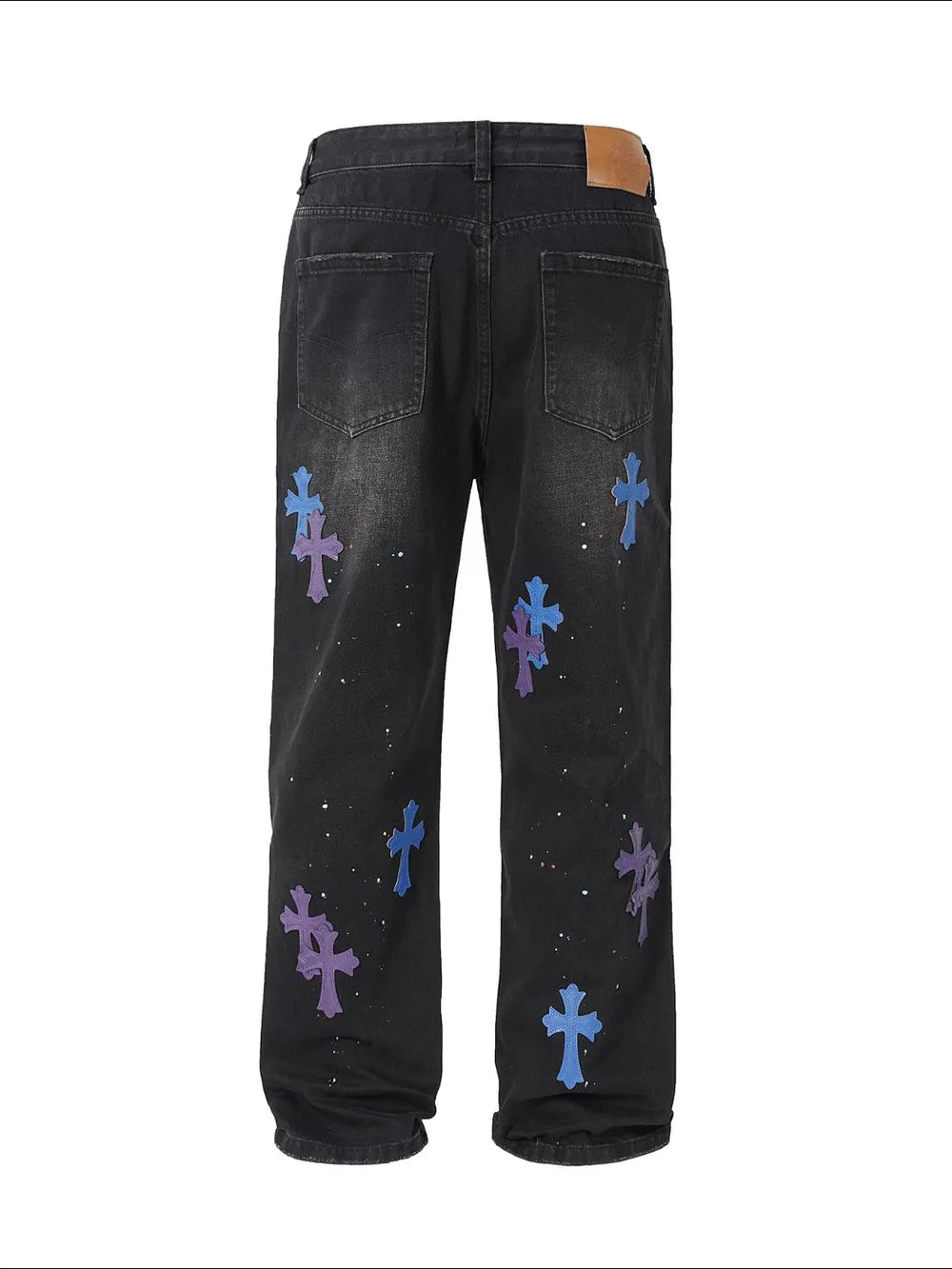 Men’s Cross Wide Straight Jeans – Trendy Loose-Fit Denim for a Modern Streetwear Look eprolo