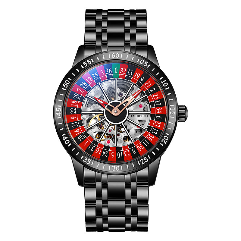 Authentic Export Wooden Wide Gamble Plate Men's Fully Automatic Mechanical Watch Waterproof Luminous Fashion Trendy Wristwatch - FITzzE