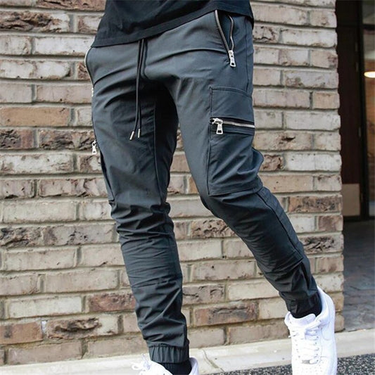 Men’s Slim Fit Jogger Sweatpants – Multi-Pocket Zipper Track Pants for Casual & Workout Wear eprolo