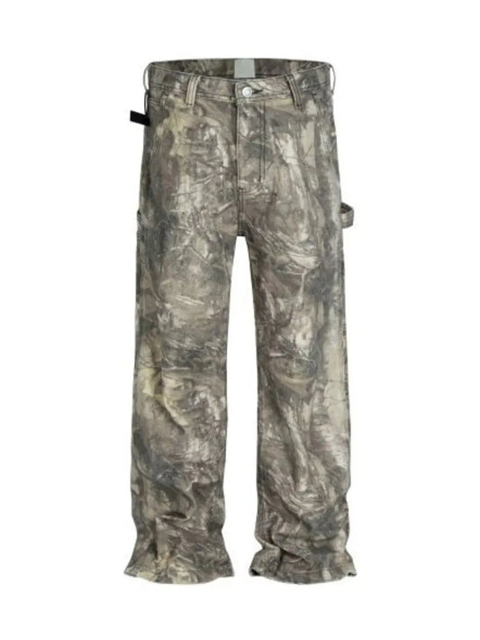 Men’s Twig Camouflage Distressed Jeans – Rugged Streetwear Denim for a Bold Urban Look eprolo
