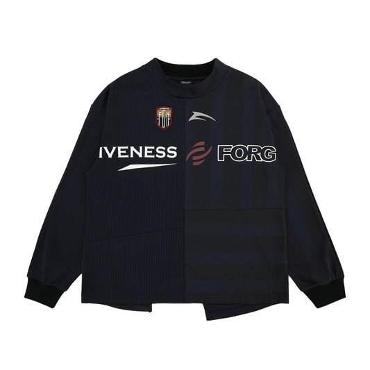 Autumn and Winter Football Jersey Spliced Crew Neck Long Sleeve T-Shirt for Men and Women - FITzzE