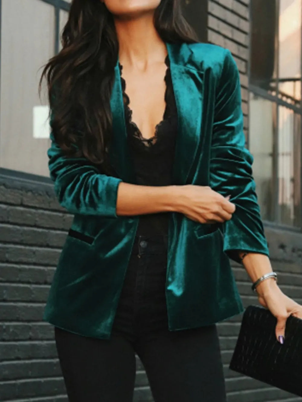 Button Up Lapel Collar Blazer - FITzzE rghbeu-b4.myshopify.com Button Up Lapel Collar Blazer