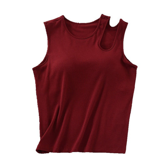 Elegant Wine Red Vest  Women - FITzzE rghbeu-b4.myshopify.com Elegant Wine Red Vest  Women